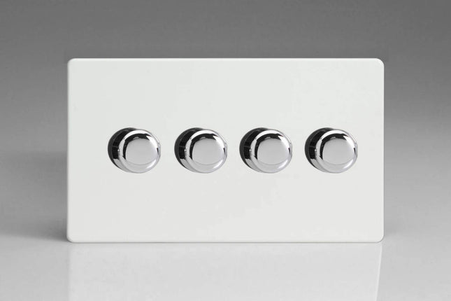 Varilight JDQDP254S Leading & Trailing Edge Premium White 4 Gang