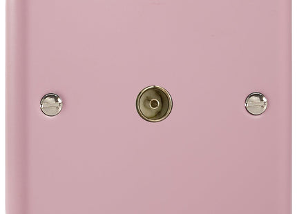 Varilight 1-Gang (Single), Co-axial TV Socket, Classic Lily Rose Pink XY8.RP