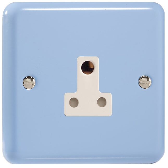 Varilight 1-Gang (Single), 5 Amp Round Pin Socket, Classic Lily Duck Egg Blue XYRP5AW.DB