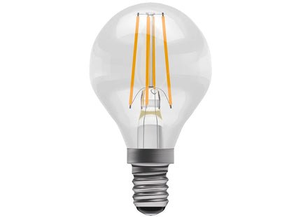 Bell 4W LED Filament Clear Round SES, 2700K 470 Lumens