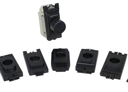 Varilight V-Pro Series Black 0-300W High Power Trailing Edge LED Power Grid Dimmer Module for MK, Schneider/GET, and Crabtree Power Grid Plates