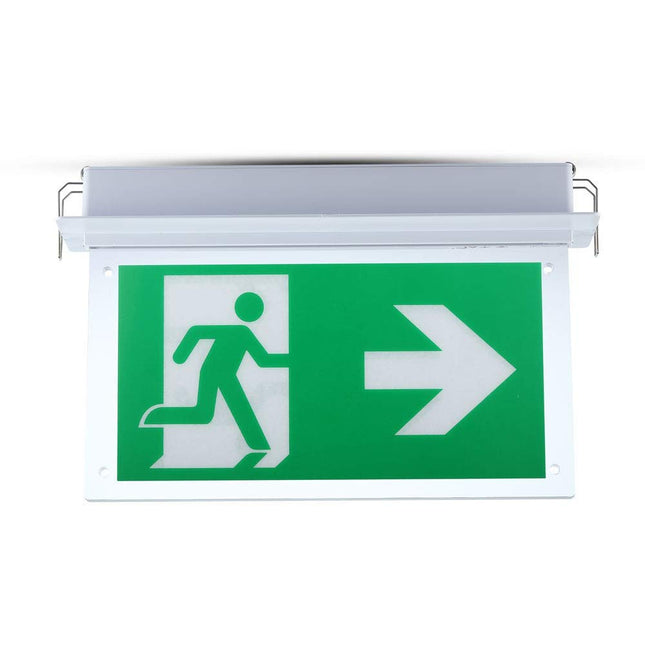 V-TAC Recessed Fixed Emergency Exit Light With Samsung Led 2W 6000K