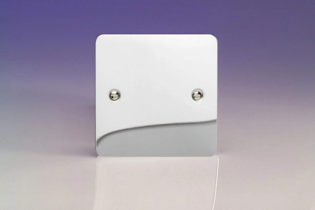 Varilight 1-Gang Blank Plate Ultra Flat Mirror Chrome XFCSB