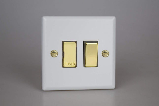 Varilight Vogue Collection Matt Black 1-Gang Switched 13 Amp Fused Spur