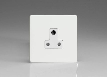 Varilight 1-Gang 5A Round Pin Socket Dimension Screwless Premium White