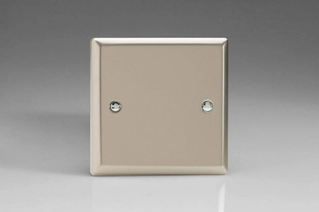 Varilight Single Blank Plate Satin Chrome XNSB