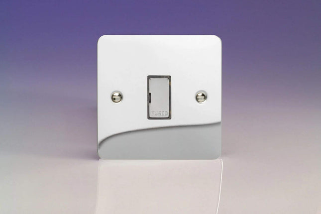 Varilight 13A Unswitched Fused Spur with Metal Inserts Polished Chrome XFC6UD