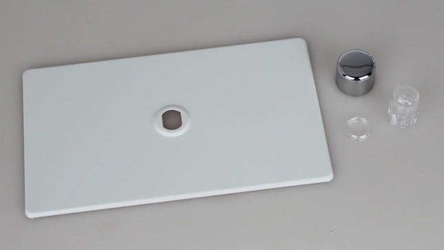 Varilight Matrix 1-Gang Double Plate Unpopulated Dimmer Kit. Screwless Primed and Ready to Paint