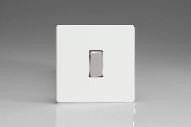 Varilight Screwless Premium White 1-Gang Intermediate Rocker Switch Decorative 1-Gang 10A Intermediate Rocker Switch