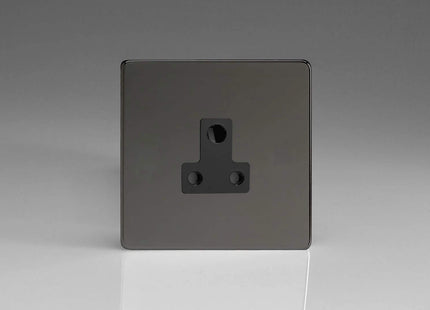 Varilight 1-Gang 5A Round Pin Plug Socket Iridium XDIRP5ABS