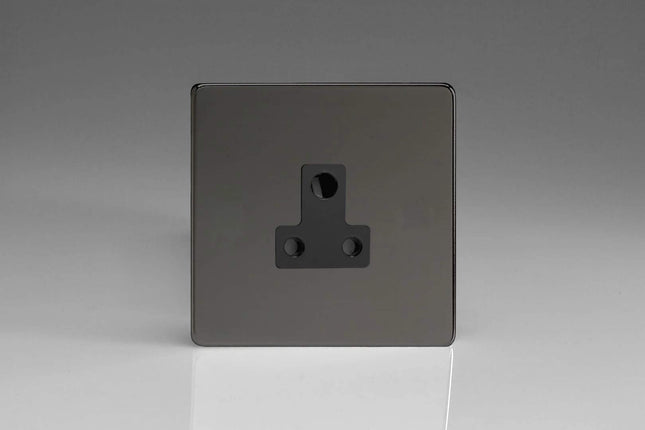 Varilight 1-Gang 5A Round Pin Plug Socket Iridium XDIRP5ABS