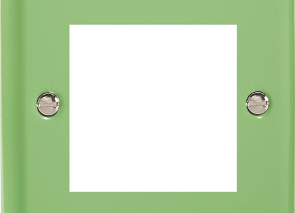 Varilight Single Size Data Grid Face Plate For 2 Data Modules, Classic Lily Beryl Green XYG2.BG