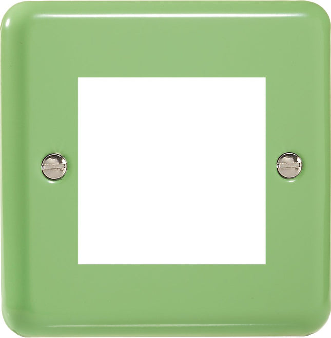 Varilight Single Size Data Grid Face Plate For 2 Data Modules, Classic Lily Beryl Green XYG2.BG