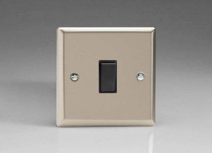 Varilight 1-Gang 20A Double Pole Rocker Light Switch Satin Chrome XN20B