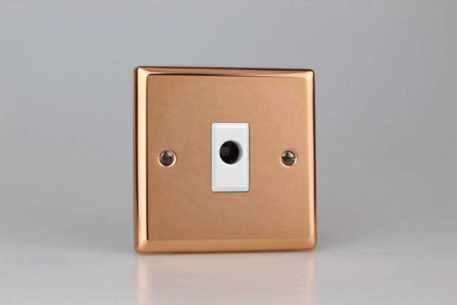 Varilight XYFOW.CU Urban Polished Copper 1-Gang 16A Flex Outlet Plate