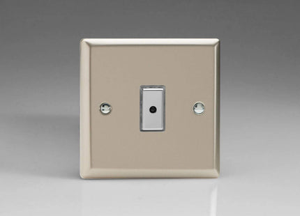 Varilight 1-Gang 1-Way Remote/Tactile Touch Control Master LED Dimmer 1 x 0-100W (Max 10 LEDs) Satin Chrome JNE101