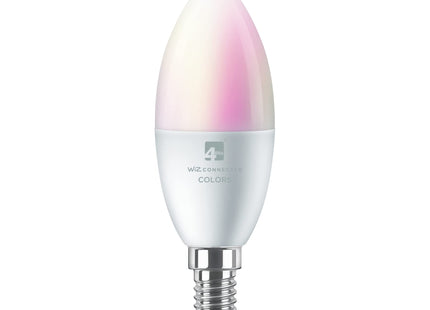 4lite Smart Wiz Connected LED Bulb Candle C37 E14 Screw Fitting WiFi/Bluetooth Colour Changing Tuneable White & Dimmable 4.9w 470lm