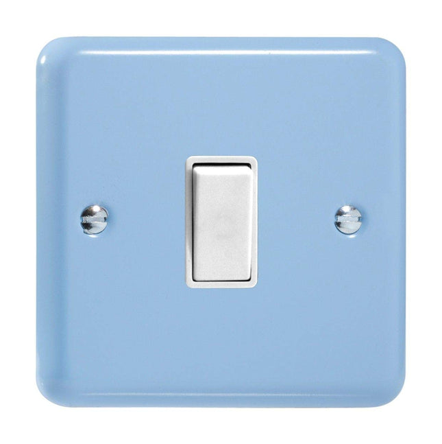 Varilight 1-Gang Intermediate 10A Switch Lily Range Duck Egg Blue XY7W.DB