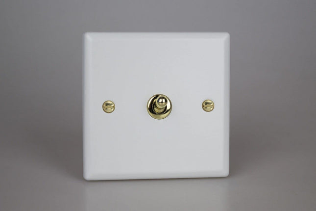 Varilight Vogue Collection Matt White 1-Gang Intermediate Toggle Switch