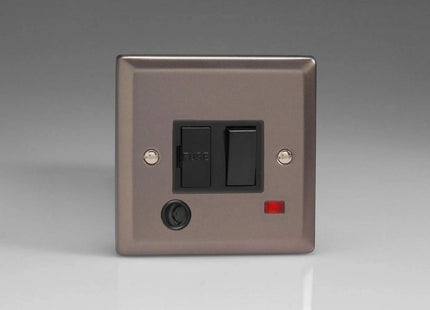 Varilight 13A Switched Fused Spur + Neon + Flex Outlet Pewter XR6FONB
