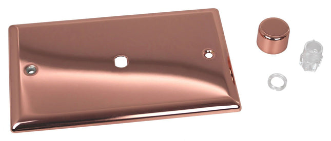 Varilight 1-Gang Matrix Kit for Rotary Dimmers (Twin Plate) Polished Copper