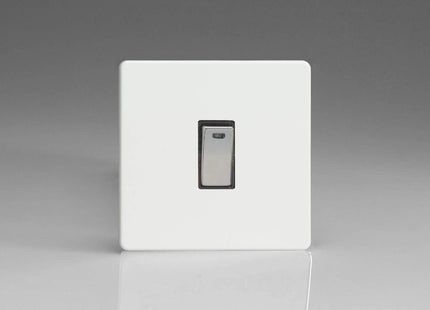 Varilight 1-Gang 20A Double Pole Rocker Light Switch + Neon Indicator Light Premium White XDQ20NDS
