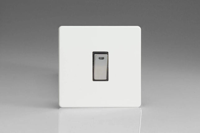 Varilight 1-Gang 20A Double Pole Rocker Light Switch + Neon Indicator Light Premium White XDQ20NDS
