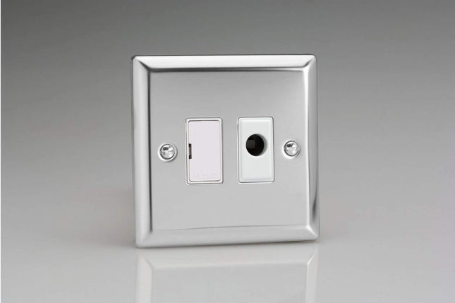 Varilight 13A Unswitched Fused Spur + Flex Outlet Mirror Chrome XC6UFOW