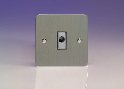 Varilight 16A Flex Outlet Plate Brushed Steel XFSFOD