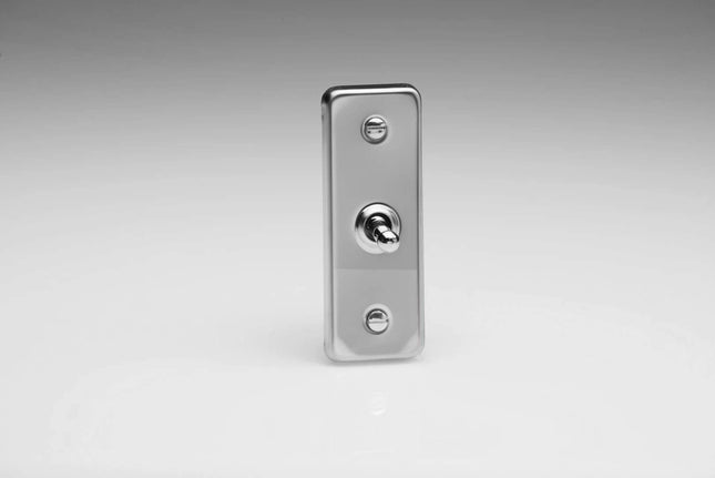 Varilight 1-Gang 10A 1 or 2 Way Toggle Architrave Switch Mirror Chrome