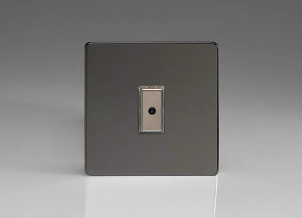 Varilight Eclique 2 1-Gang 1-Way Remote/Tactile Touch Control Master LED Dimmer Light Switch 1 x 0-100W (Max 10 LEDs) Iridium JDIE101S