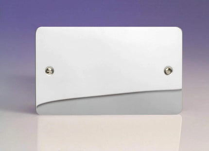 Varilight 2-Gang Blank Plate Ultra Flat Mirror Chrome XFCDB