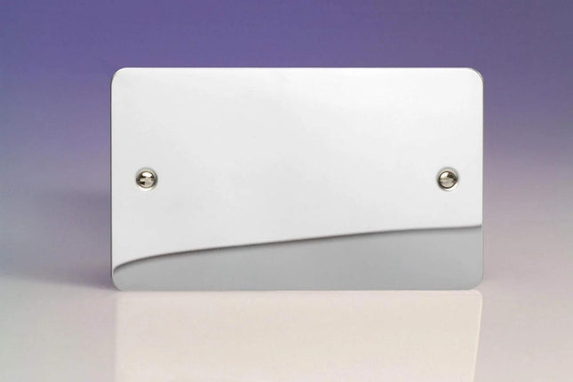 Varilight 2-Gang Blank Plate Ultra Flat Mirror Chrome XFCDB
