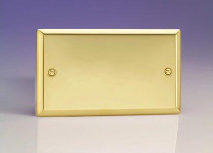Varilight Double Blank Plate Victorian Brass XVDB