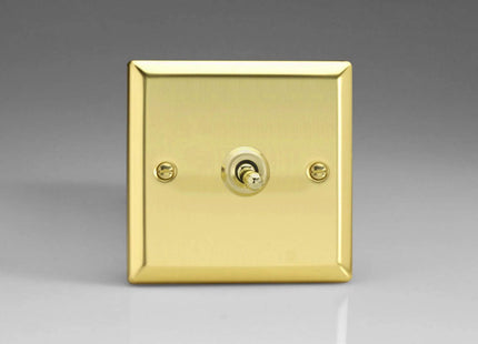 Varilight XVT7 Toggle Switches Victorian Brass Brass