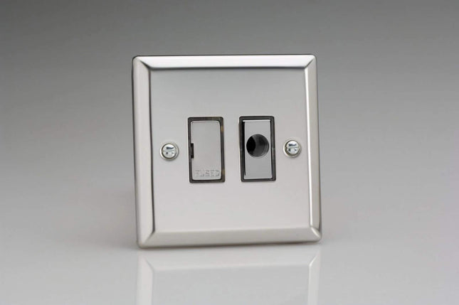 Varilight 13A Unswitched Fused Spur + Flex Outlet Mirror Chrome XC6UFOD