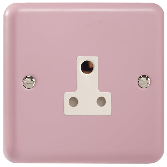 Varilight 1-Gang (Single), 5 Amp Round Pin Socket, Classic Lily Rose Pink XYRP5AW.RP