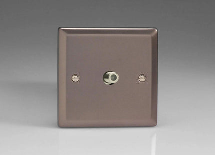 Varilight 1-Gang TV Plug Socket, F-Type Satellite Pewter XR8S