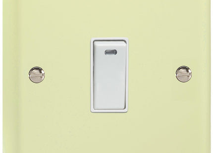 Varilight 1-Gang (Single), 20 Amp Double Pole Switch with Neon, Classic Lily White Chocolate XY20NW.WC