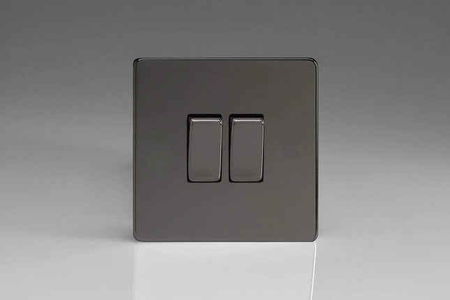 Varilight 2-Gang 10A Intermediate Rocker Light Switch Iridium XDI77S