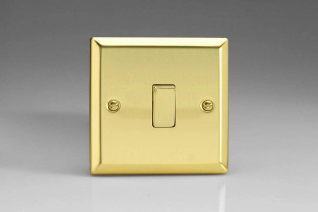 Varilight XV7D Rocker Switches Brass Victorian Brass 1-Gang