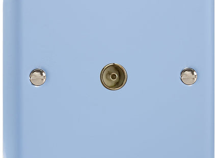 Varilight 1-Gang (Single), Co-axial TV Socket, Classic Lily Duck Egg Blue XY8.DB