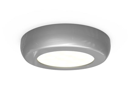 4lite Kitchen Circular Cabinet LED Light 2w Silver Bezel Cool White