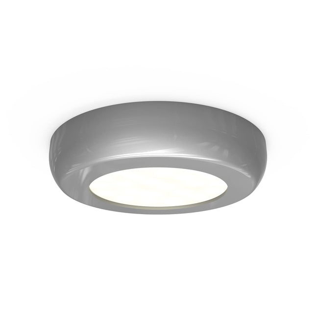 4lite Kitchen Circular Cabinet LED Light 2w Silver Bezel Cool White