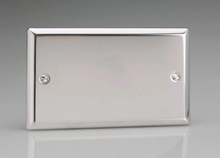 Varilight 2-Gang Blank Plate Chrome XCDB