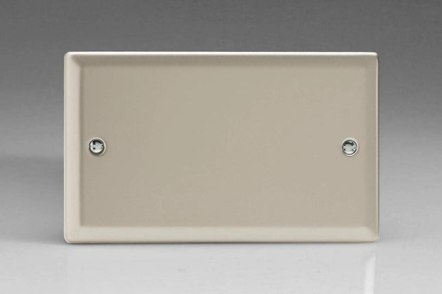 Varilight Double Blank Plate Satin Chrome XNDB