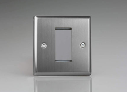 Varilight XTG1 Classic Brushed Steel DataGrid Plate (1 DataGrid Space)