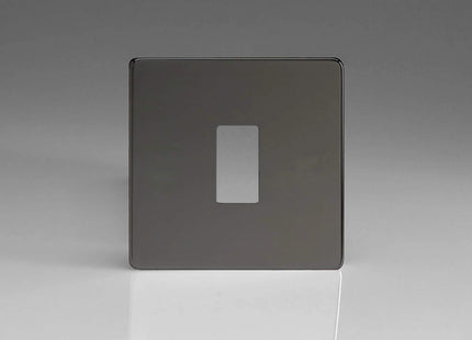 Varilight XDIPGY1S Screwless Iridium Black 1-Gang PowerGrid Plate (Single Plate)