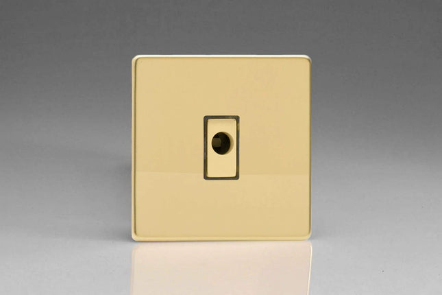 Varilight 16A Flex Outlet Plate Polished Brass XDVFODS