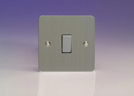 Varilight XFS7D 1-Gang Intermediate Rocker Switch In Brushed Chrome